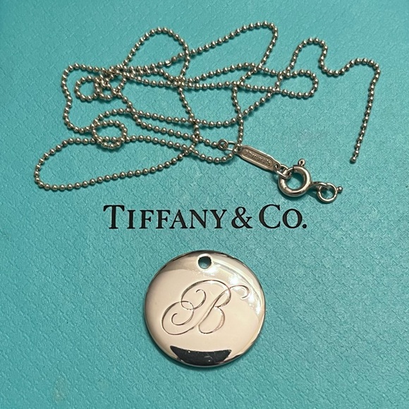 Tiffany & Co. Notes Silver Letter B Charm Pendant - Picture 6 of 6